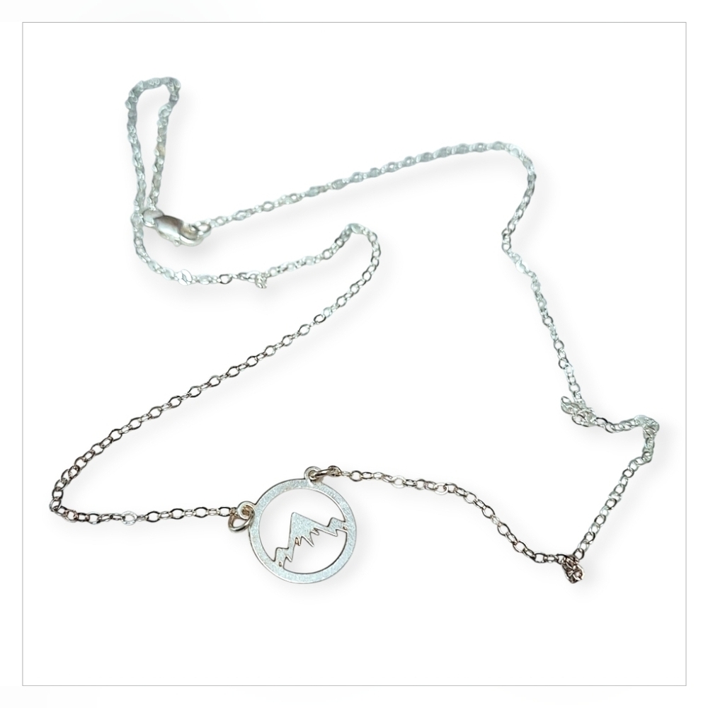 Women's Mountainscape Sterling Silver Necklace